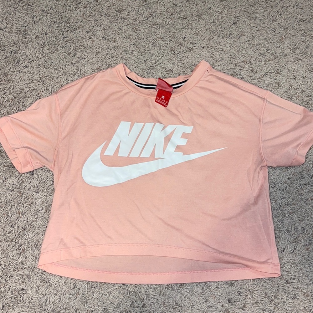 Pink Nike crop top